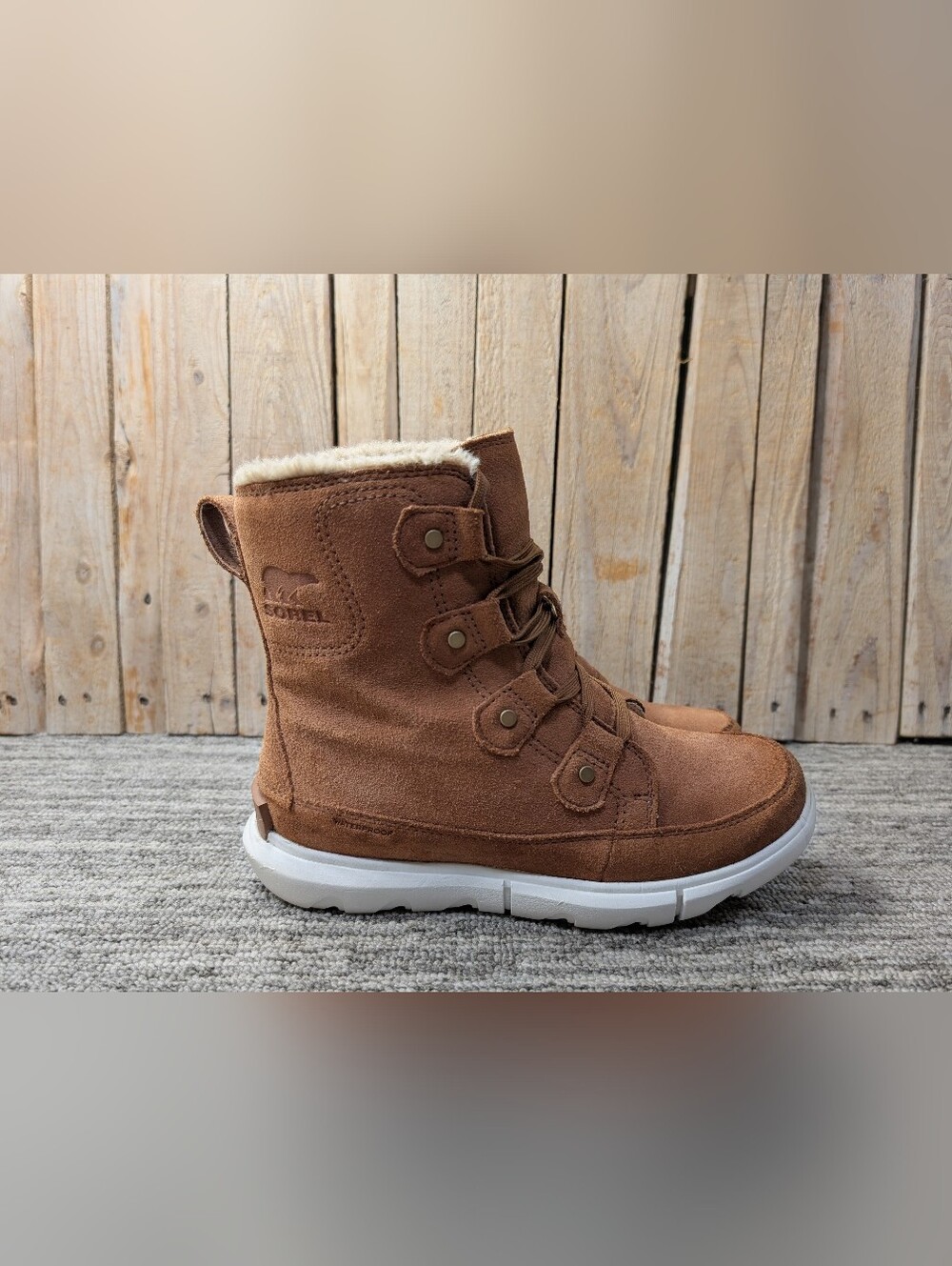 Women's Sorel Explorer Next Joan in Tan Suede Size 6